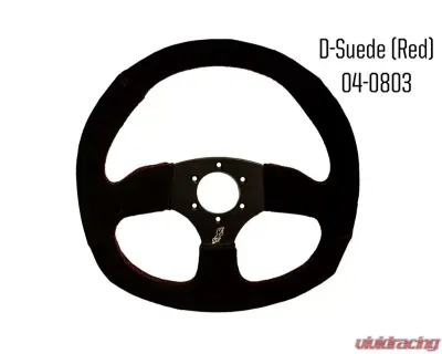 DragonFire D Shaped UTV Steering Wheel Vinyl Black - 04-0004