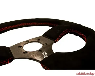 DragonFire D Shaped UTV Steering Wheel Vinyl Black - 04-0004