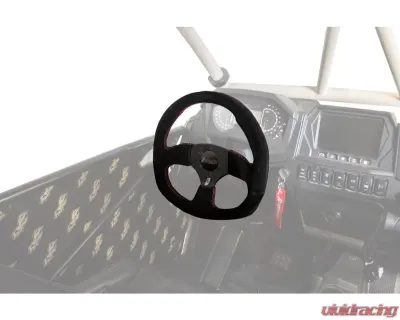 DragonFire D Shaped UTV Steering Wheel Vinyl Black - 04-0004