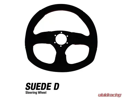 DragonFire D Shaped UTV Steering Wheel Vinyl Black - 04-0004