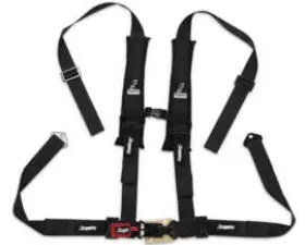 DragonFire H-Style 4-Point 2 Inch Harness (Sewn In) Black