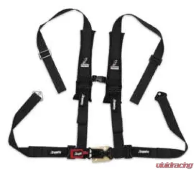 DragonFire H-Style 4-Point 2 Inch Harness (Sewn In) Black - 14-0025