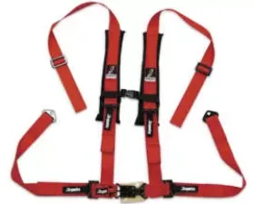 DragonFire H-Style 4-Point 2 Inch Harness (Sewn In) Red