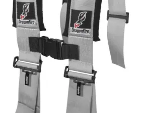 DragonFire H-Style 4-Point 3 Inch Harness Grey