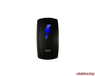 DragonFire Laser Etched Switch AUX Blue - 04-0128