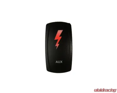 DragonFire Laser Etched Switch AUX Red - 04-0129