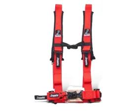 DragonFire H-Style 4-Point 2 Inch UTV Harness Sewn In Orange