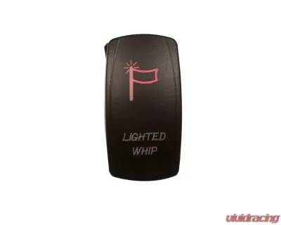 DragonFire Laser Etched Switch Lighted Whip Red - 04-0073