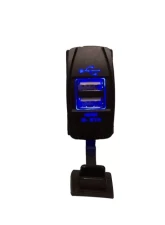 DragonFire Laser Etched Switch USB Port Blue                                     - 04-0082 - Image 2