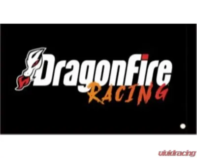 DragonFire 24x14" Double Sided Whip Flags - DFR Black - 04-0119