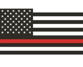 DragonFire Whip Flag American Flag-Red Line-Firefighters (Double Sided) 24x14