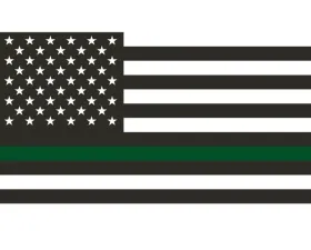 DragonFire Whip Flag American Flag-Green Line-Federal Law Enforcement(Double Sided) 24x14