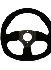 DragonFire Sport Carbon Fiber Steering Wheel Round Suede w/ 2.5" Offset                                     - 04-0817 - Image 4