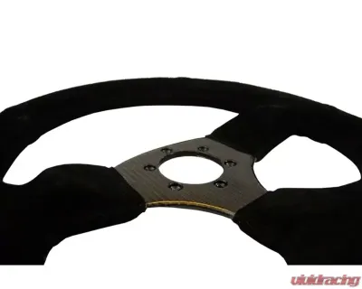 DragonFire Sport Carbon Fiber Steering Wheel Round Suede w/ 2.5" Offset - 04-0817