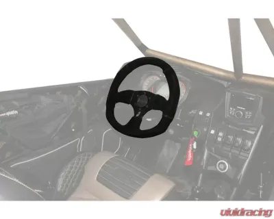 DragonFire Sport Carbon Fiber Steering Wheel Round Suede w/ 2.5" Offset - 04-0817