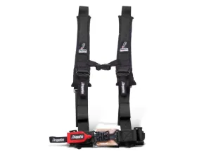 DragonFire 2" H-Style 4-Point UTV Harness Sewn In Black