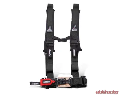 DragonFire 2" H-Style 4-Point UTV Harness Sewn In Black - 14-0025