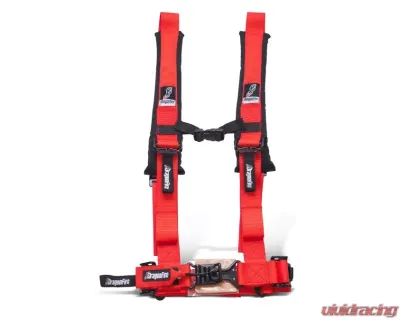 DragonFire 2" H-Style 4-Point UTV Harness Sewn In Red - 14-0026
