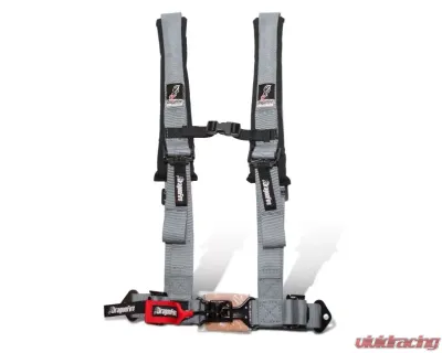 DragonFire 2" H-Style 4-Point UTV Harness Sewn In Gray - 14-0028