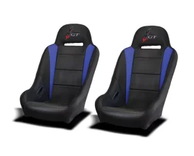 DragonFire HighBack GT Seats Black And Blue Polaris RZR | Genera | XP