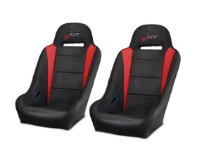 DragonFire HighBack GT Seats Black And Red Polaris RZR | Genera | XP