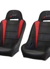 DragonFire HighBack GT Seats Black And Red Polaris RZR | Genera | XP                                     - 15-1158 - Image 4