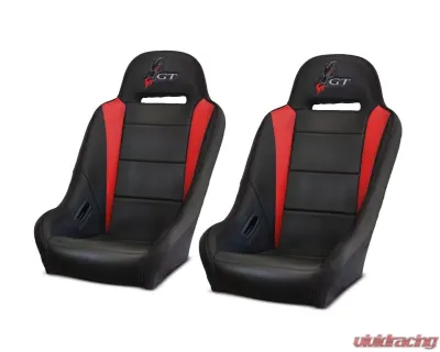 DragonFire HighBack GT Seats Black And Red Polaris RZR | Genera | XP - 15-1158