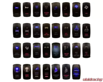 DragonFire Laser Etched Switch Light Bar Red - 04-0063