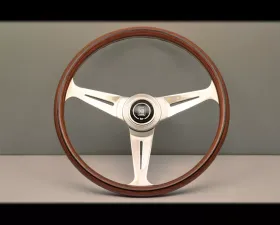 Nardi Classic Steering Wheel - Wood Grip with Polished Spoke 12.99 Inch Diameter