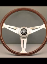 Nardi Classic Steering Wheel - Wood Grip with Polished Spoke 14.17 Inch Diameter                                     - NRD-5061-36-3000 - Image 3