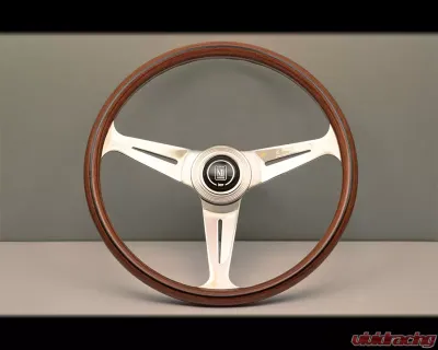 Nardi Classic Steering Wheel - Wood Grip with Polished Spoke 14.17 Inch Diameter - NRD-5061-36-3000