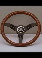 Nardi Sport Rally Deep Corn Steering Wheel - Wood Grip with Black Spoke 12.99 Inch Diameter 12.99 Inch Diameter                                     - NRD-5069-33-2000 - Image 3