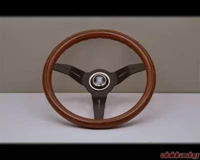Nardi Sport Rally Deep Corn Steering Wheel - Wood Grip with Black Spoke 12.99 Inch Diameter 12.99 Inch Diameter - NRD-5069-33-2000