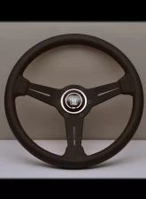 Nardi Sport Type A Steering Wheel - Red Stitched Black Perforated Leather Grip with Black Coated Aluminum Spoke 12.99 Inch Diameter                                     - NRD-6062-33-2092 - Image 3