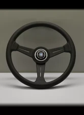 Nardi Classic Steering Wheel - White Stitched Black Perforated Leather Grip with Black Coated Aluminum Spoke                                     - NRD-6062-34-2092 - Image 3
