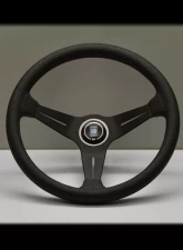 Nardi Sport Rally Deep Corn Steering Wheel - Red Stitched Black Perforated Leather Grip with Black Coated Aluminum Spoke 13.78 Inch Diameter                                     - NRD-6069-35-2093 - Image 3