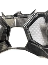 FourWerx Carbon Fiber Exhaust Surround/Rear Shroud Can-Am Maverick X3                                     - X3-CF-EXTRIM - Image 2