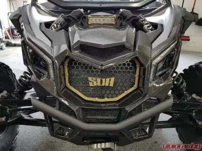 FourWerx Carbon Fiber Front Grill Surround/HL Surround Can-Am Maverick X3 - X3-CF-FRTCL
