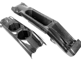 FourWerx Carbon Fiber Rear Center Console w/ Cup Holders Can-Am Maverick X3 Max 4-Seater