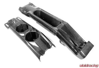 FourWerx Carbon Fiber Rear Center Console w/ Cup Holders Can-Am Maverick X3 Max 4-Seater - X3-CF-RCC