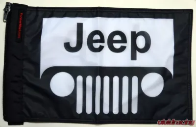 Forever Wave Jeep Grill Flag White - 5294