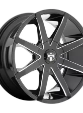 DUB S109 Push Wheel 24x9.5 Blank 38mm Gloss Black Milled                                     - S109249500+38D - Image 3