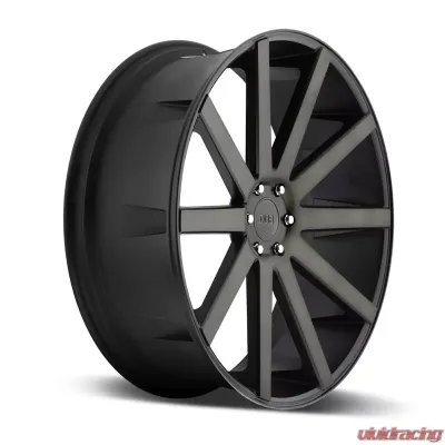 DUB S121 Shot Calla Black & Machined w/ Dark Tint 1-Piece Cast Wheel 22x9 5x114.3 38mm - S121229065+38