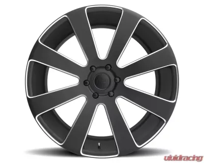 DUB S187 8-Ball Black & Milled 1-Piece Cast Wheel 24x10 6x139.7 20mm - S187240077+20