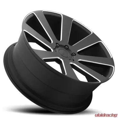 DUB S187 8-Ball Black & Milled 1-Piece Cast Wheel 24x10 6x139.7 20mm - S187240077+20