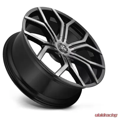 DUB S209 Royalty Gloss Black & Machined DDT 1-Piece Cast Wheel 22x9.5 6x135|6x139.7 30mm - S209229597+30