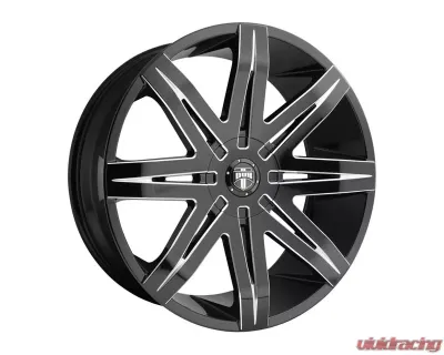 DUB S227 Stacks Wheel 20x9 Blank 15mm Gloss Black Milled - S227209000+15D