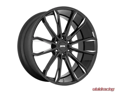 DUB 1 Piece Clout Wheel 24x10 6X5.5 30mm Gloss Black Milled - S252240084+30