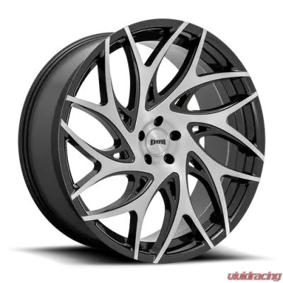 DUB 1 Piece S260 G.O.A.T. Wheel 20x9 5x120 +35mm Brushed Face w/Gloss Black Dark Tint Spokes - S260209021+35