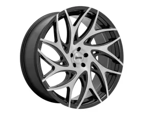 DUB 1PC S260 G.O.A.T. Wheel 24x10 5X115 15mm Brushed Face With Gloss Black Dark Tint Spokes